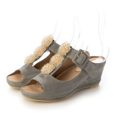 MODE ET JACOMO <D'ICI>ビジュー付きTストラップサンダル