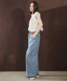 YECCA VECCA 綿麻バギーデニムパンツ