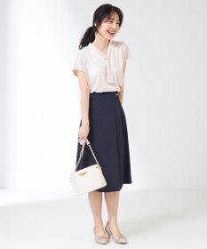 ANY SIS 【洗える】ポリベアボウタイ ブラウス