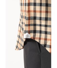 DAKS ウールチェック 隠しボタンダウンシャツ