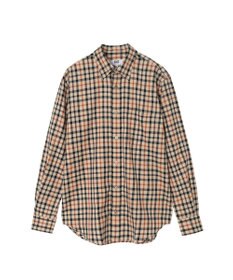 DAKS ウールチェック 隠しボタンダウンシャツ