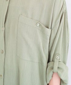 Green Parks Ｉ　ターンバック長袖レーヨンチュニック