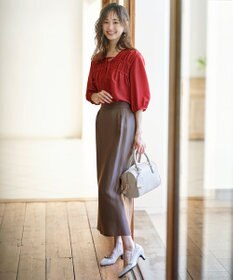 ANY SIS 【洗える】ソフトグリッターペンシル スカート