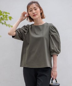 23区 S 【一部店舗限定】コットンポンチコンビジャージー コクーンスリーブ カットソー