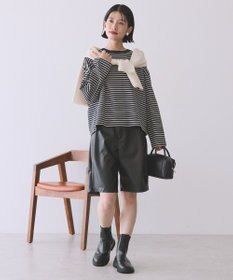 AMERICAN HOLIC カラーボーダークロップド丈プルオーバー