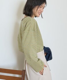 AMERICAN HOLIC カラーボーダークロップド丈プルオーバー