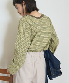 AMERICAN HOLIC カラーボーダークロップド丈プルオーバー