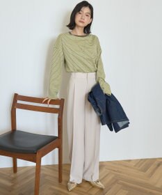 AMERICAN HOLIC カラーボーダークロップド丈プルオーバー