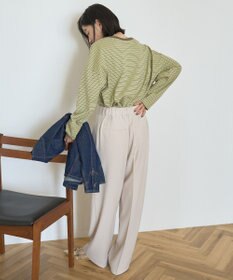 AMERICAN HOLIC カラーボーダークロップド丈プルオーバー