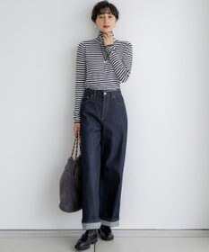 23区 S 【CLASSY.掲載/洗える】スムージーコットン タートルネック ニット