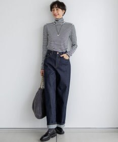 23区 S 【CLASSY.掲載/洗える】スムージーコットン タートルネック ニット