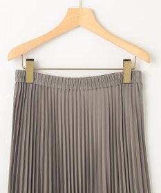 組曲 L レザーライクサテン プリーツスカート