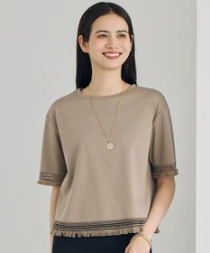 自由区 L 【SHIHOさん着用】コンパクトハイゲージフリンジ Tシャツ