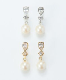 Phoebe 【痛くないシリーズ/金属アレルギー対応】ルナドロップパールライトフィットイヤリング　ゴールド