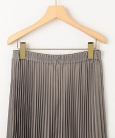 組曲 レザーライクサテン プリーツスカート