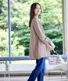 Tiaclasse 【スマート裏起毛・新色追加】 ピンタックシャツチュニック