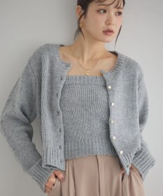 earth music&ecology 【セット2点】SET2点フラワースパンコールカーデ＋ビスチェ