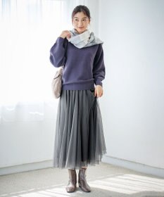 ANY 【ウエストゴム】チュールフレアースカート