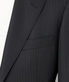 GOTAIRIKU 横に伸びる【TasmaniaWool/タマニアウール】ストレッチ スーツ（ブラックストライプ）