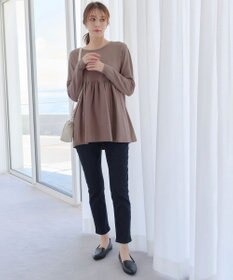 Tiaclasse 【裏起毛・洗える】マシュマロタッチデニムパンツ