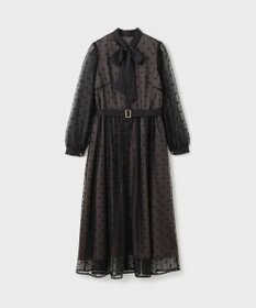 GRACE CONTINENTAL ビーズ刺繍ドットドレス