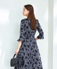 Tiaclasse 【安田美沙子さん着用・洗える】フラワーフロッキーワンピース