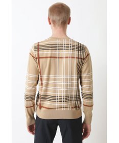 DAKS イノベーション チェック クルーネックセーター