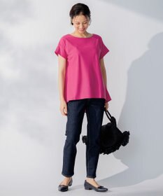 自由区 【WEB限定】【UVケア・吸汗速乾・洗える・XSサイズあり】ファンクショナルツイストジャージー カットソー