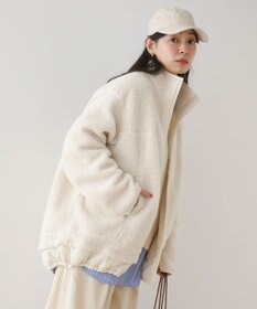 Green Parks 異素材コンビスタンドボアブルゾン