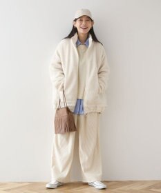 Green Parks 異素材コンビスタンドボアブルゾン