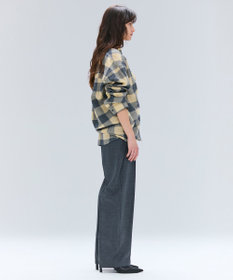 BEIGE， HOBBS / ウールチェックカシュクールブラウス