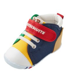 MIKI HOUSE HOT BISCUITS 【11.5-13.5cm】 顔ドン メッシュ素材 ファースト ベビーシューズ