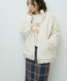 Green Parks 異素材コンビスタンドボアブルゾン