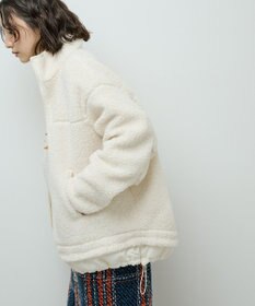 Green Parks 異素材コンビスタンドボアブルゾン