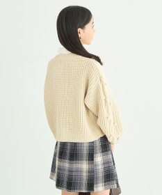 earth music&ecology ポップコーンケーブルカーディガン