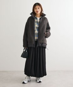 Green Parks 異素材コンビスタンドボアブルゾン