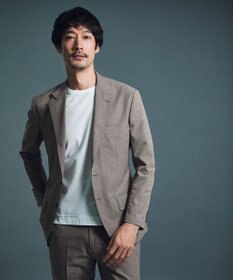 GOTAIRIKU 圧倒的清涼感・８つの夏機能【接触冷感/通気性/軽量/撥水…等】クールドッツ セットアップジャケット_ヘリンボーンプリント（25年モデル）