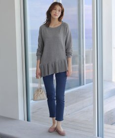 Tiaclasse 【裏起毛・洗える】マシュマロタッチデニムパンツ