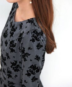 Tiaclasse 【安田美沙子さん着用・洗える】フラワーフロッキーワンピース