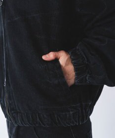 WEGO 【ユニセックス着用ITEM】ファーフードスラッシュデニムブルゾン