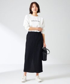 ANY SIS 【洗える】カットジャカードナロー スカート