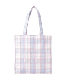 Maison de FLEUR ブランドロゴ刺繍チェックスクエアトート