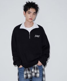 WEGO 【ユニセックス着用ITEM】ワンポイントハーフジッププルオーバー