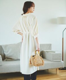 Feroux 【洗える】パフスリーブシャツ ワンピース