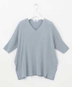 J.PRESS LADIES 【洗える】コットンシルクリラクシー Vネック ニット