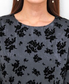 Tiaclasse 【安田美沙子さん着用・洗える】フラワーフロッキーワンピース