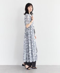 YECCA VECCA サファリ柄フレアシャツワンピース