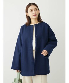 Green Parks 洗えるノーカラーショートコート