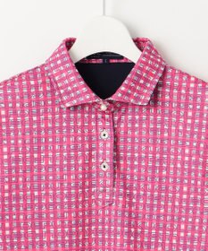 23区GOLF 【WOMEN】【UVケア/吸水速乾】ギンガムチェックロゴ 長袖シャツ