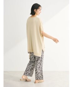 Green Parks 推しニット　裾ラインポンチョ型チュニック